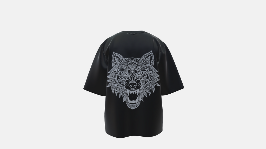 wolf kolam oversized tee ( ACID WASH )