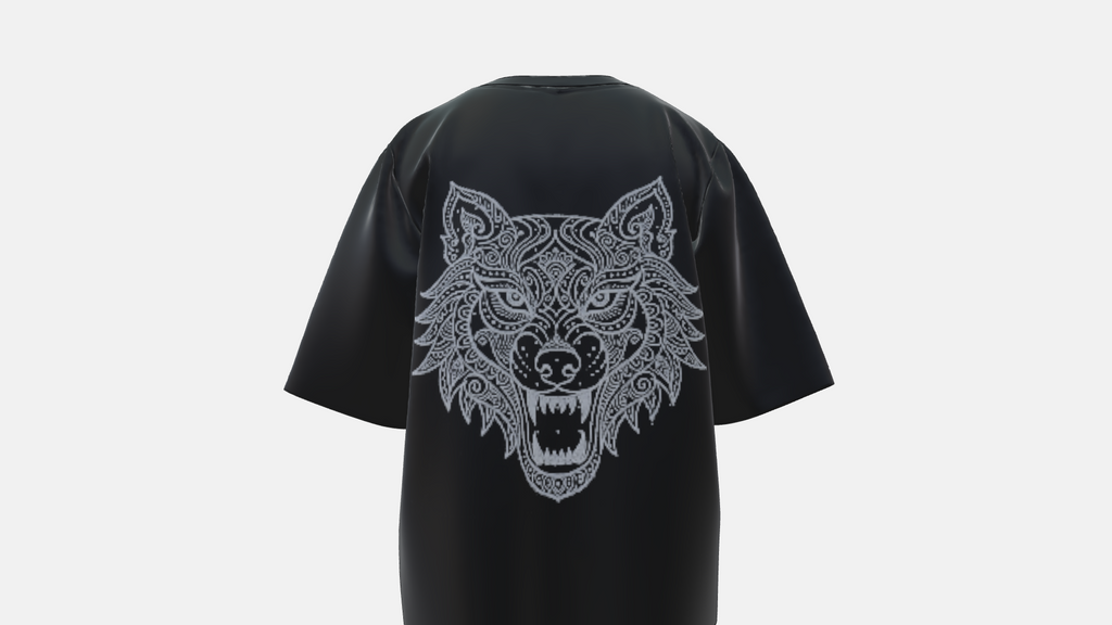 wolf kolam oversized tee ( ACID WASH )