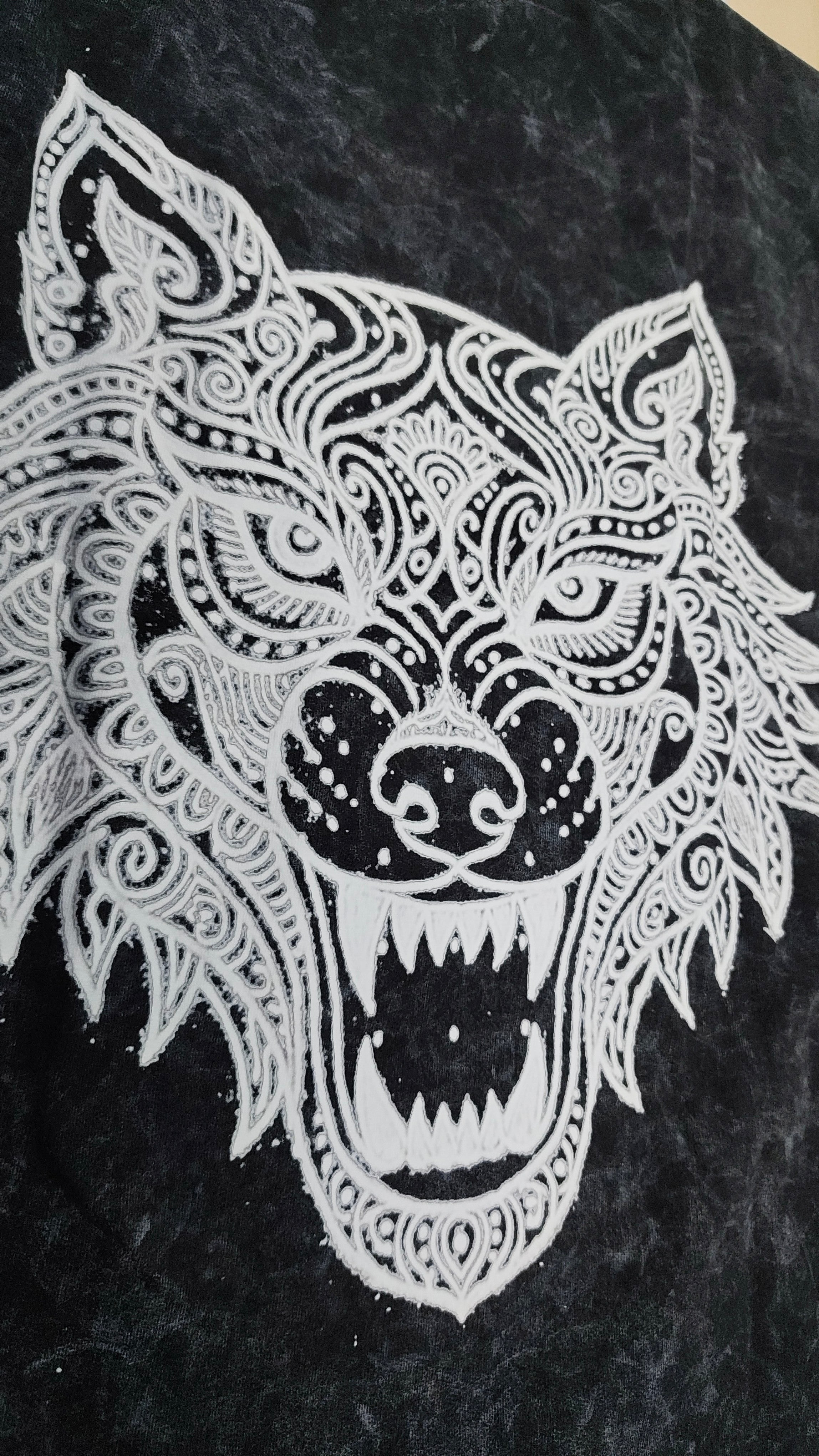 wolf kolam oversized tee ( ACID WASH )